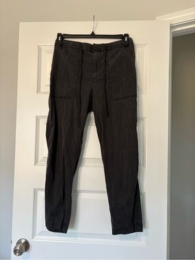 Lou & Grey for Loft Dark Gray Cargo Drawstring Trousers Women’s Size Medium